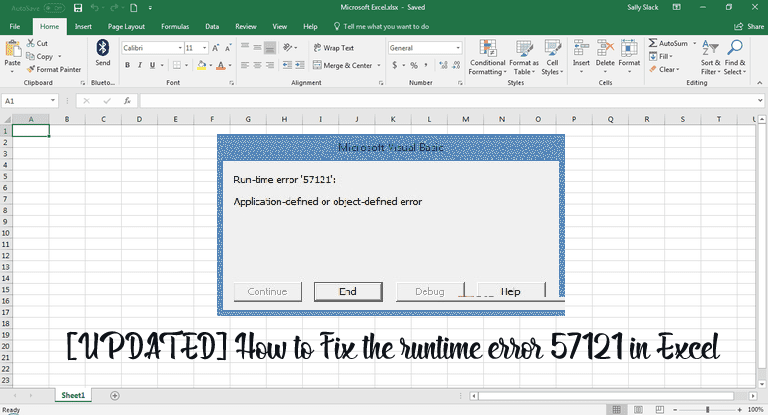  C mo Arreglar El Error De Tiempo De Ejecuci n 57121 En MS Excel 2013 