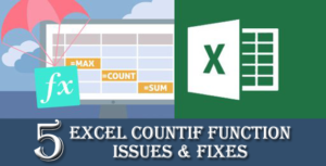 5 Problemas y correcciones de la función COUNTIF de Excel